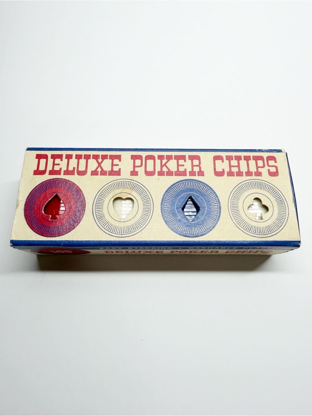 Vintage Patriotic Deluxe Plastic Poker Chips 100 Piece
